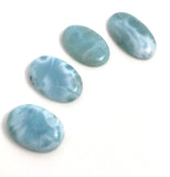 4 Pcs Larimar Cabochon Lot, Loose Gemstone, Natural Gemstone Cabochons, Wholesale Cabochons, Jewelry Making, Jewelry Supplies, 23mm - 29mm