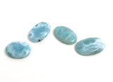 4 Pcs Larimar Cabochon Lot, Loose Gemstone, Natural Gemstone Cabochons, Wholesale Cabochons, Jewelry Making, Jewelry Supplies, 23mm - 29mm