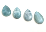 4 Pcs Natural Larimar Drop Shape Cabochon, Loose Gemstone, Blue Larimar, Large Gemstone Cabochons, Jewelry Making, Wire Wrapping, 22mm -24mm