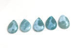 5Pcs Larimar Cabochon, Natural Gemstone Cabochons for Wire Wrapping, Wholesale Jewelry Supplies, Bulk Lot Dominican Republic Larimar