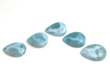 5Pcs Larimar Cabochon, Natural Gemstone Cabochons for Wire Wrapping, Wholesale Jewelry Supplies, Bulk Lot Dominican Republic Larimar