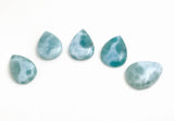 5Pcs Larimar Cabochon, Natural Gemstone Cabochons for Wire Wrapping, Wholesale Jewelry Supplies, Bulk Lot Dominican Republic Larimar