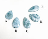 Large Drop Shape Larimar Cabochon, Loose Gemstone, Natural Gemstone, Wholesale Cabochons, Natural Larimar Cabochon for Jewelry Making