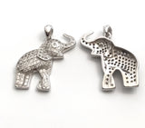 Elephant Pendant, Sterling Silver Pendant, Elephant Charm, Animal Pendant, Silver Pendants, Jewelry Supplies, Jewelry Findings, DIY Jewelry