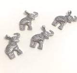 Elephant Pendant, Sterling Silver Pendant, Elephant Charm, Animal Pendant, Silver Pendants, Jewelry Supplies, Jewelry Findings, DIY Jewelry