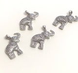 Elephant Pendant, Sterling Silver Pendant, Elephant Charm, Animal Pendant, Silver Pendants, Jewelry Supplies, Jewelry Findings, DIY Jewelry
