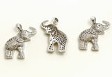 Elephant Pendant, Sterling Silver Pendant, Elephant Charm, Animal Pendant, Silver Pendants, Jewelry Supplies, Jewelry Findings, DIY Jewelry