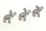Elephant Pendant, Sterling Silver Pendant, Elephant Charm, Animal Pendant, Silver Pendants, Jewelry Supplies, Jewelry Findings, DIY Jewelry