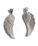 CZ Micro Pave Sterling Silver Wing Pendant, Jewelry Supplies, DIY Pendant, Memorial Gift, Sympathy Gift, Remembrance Gift