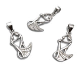 Silver Pendants, Gifts for Dancers, Gifts for Bride, Dancing Couple Pendant, Anniversary Gifts, Jewelry Supplies, Jewelry Findings, 1 Pc