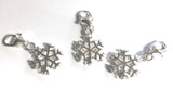 Clip On, Snow Flakes, Christmas Charms, Clip on Charms, DIY Jewelry, Jewelry Findings, Jewelry Supplies, Bracelet Charms, Jewelry Charm, 1Pc