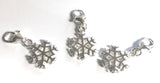 Clip On, Snow Flakes, Christmas Charms, Clip on Charms, DIY Jewelry, Jewelry Findings, Jewelry Supplies, Bracelet Charms, Jewelry Charm, 1Pc