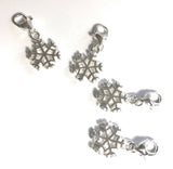 Clip On, Snow Flakes, Christmas Charms, Clip on Charms, DIY Jewelry, Jewelry Findings, Jewelry Supplies, Bracelet Charms, Jewelry Charm, 1Pc