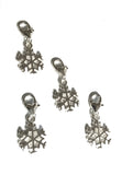 Clip On, Snow Flakes, Christmas Charms, Clip on Charms, DIY Jewelry, Jewelry Findings, Jewelry Supplies, Bracelet Charms, Jewelry Charm, 1Pc