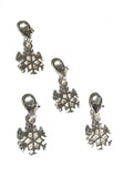 Clip On, Snow Flakes, Christmas Charms, Clip on Charms, DIY Jewelry, Jewelry Findings, Jewelry Supplies, Bracelet Charms, Jewelry Charm, 1Pc