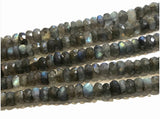 Labradorite Beads, Gemstone Beads, Labradorite, Jewelry Supplies, Jewelry Making, Wholesale Beads, Bulk Beads, Blue Flash 9.5" Strand, 7-9mm