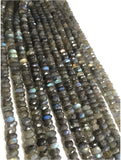 Labradorite Beads, Gemstone Beads, Labradorite, Jewelry Supplies, Jewelry Making, Wholesale Beads, Bulk Beads, Blue Flash 9.5" Strand, 7-9mm