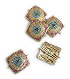 Evil Eye Connectors, CZ Connectors, Jewelry Findings, Jewelry Supplies, Jewelry Making, Bracelet Connectors, Pave Connectors, DIY Jewelry