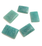 5Pcs Amazonite Cabochon, Loose Gemstone, Rectangle Shape Amazonite, Natural Gemstone, Jewelry Making, Jewelry Supplies, Wire Wrapping