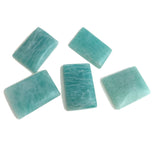 5Pcs Amazonite Cabochon, Loose Gemstone, Rectangle Shape Amazonite, Natural Gemstone, Jewelry Making, Jewelry Supplies, Wire Wrapping