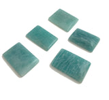 5Pcs Amazonite Cabochon, Loose Gemstone, Rectangle Shape Amazonite, Natural Gemstone, Jewelry Making, Jewelry Supplies, Wire Wrapping