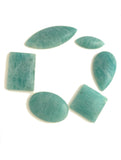 6Pcs Amazonite Cabochon, Loose Gemstone, Natural Gemstone, Jewelry Making, Jewelry Supplies, Gemstone Cabochon, Wire Wrapping, DIY Jewelry