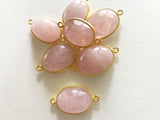 Morganite, Morganite Connector, Gemstone Connector, Bezel Connector, Jewelry Findings, Jewelry Supplies, Jewelry Making, DIY Jewelry