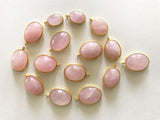 Morganite , Morganite Charms, Gemstone Charms, Gold Plated Sterling Silver Charms, Bracelet Charms, Jewelry Supplies, Jewelry Making, 1 Pc