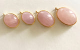 Morganite , Morganite Charms, Gemstone Charms, Gold Plated Sterling Silver Charms, Bracelet Charms, Jewelry Supplies, Jewelry Making, 1 Pc