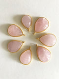 Gemstone Charms, Sterling Silver Charms, Morganite Charms, Gold Charms, Bracelet Charms, Jewelry Supplies, Jewelry Making, Bulk Charms, 1 Pc