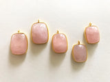 Morganite Charms, Gold Charms, Sterling Silver Charms, Gemstone Charms, Bracelet Charms, Jewelry Supplies, Jewelry Making, Bulk Charms, 1 Pc
