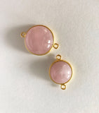 Morganite Connectors, Gemstone Connectors, Gold Connectors, Bezel Connector, Jewelry Findings, Jewelry Supplies, Jewelry Making, 1 Pc