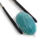 Amazonite Connectors, Gemstone Connectors, Silver Connectors, Bezel Connector, Jewelry Supplies, Jewelry Making, Jewelry Findings, 41.2x22mm