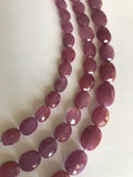 Pink Sapphire Beads, Gemstone Beads, Natural Sapphire Beads, September Birthstone, Wholesale Beads, Bulk Beads, Jewelry Supplies, 7" Strand