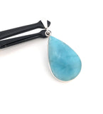 Larimar Pendant, Gemstone Pendant, Gemstone Jewelry, Bohemian Jewelry, Sterling Silver Pendant, Natural Gemstone Pendant, 52x23.75mm