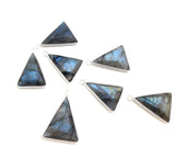 Labradorite Gemstone Charms, Silver Bezel Charms, Jewelry Supplies for Jewelry Making, Wholesale Bulk Charms