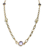 24K Gold Filled Dainty Station Necklace, Minimalist Jewelry for Women, Gifts for her