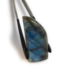 Labradorite Cabochon, Natural Cabochon, Wire Wrapping, Jewelry Supplies, Jewelry Making, Gemstone Cabochon, Labradorite, 43x19mm