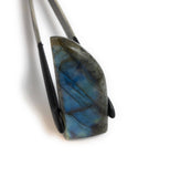 Labradorite Cabochon, Natural Cabochon, Wire Wrapping, Jewelry Supplies, Jewelry Making, Gemstone Cabochon, Labradorite, 43x19mm