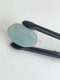 Aquamarine Connectors, Gemstone Connectors, Aquamarine, Silver Connectors, Bezel Connector, Jewelry Supplies, Jewelry Making, DIY, 30x17x7mm