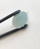 Aquamarine Connectors, Gemstone Connectors, Aquamarine, Silver Connectors, Bezel Connector, Jewelry Supplies, Jewelry Making, DIY, 30x17x7mm