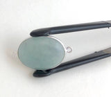 Aquamarine Connectors, Gemstone Connectors, Aquamarine, Silver Connectors, Bezel Connector, Jewelry Supplies, Jewelry Making, DIY, 30x17x7mm