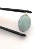 Aquamarine Connectors, Gemstone Connectors, Aquamarine, Silver Connectors, Bezel Connectors, Jewelry Supplies, Jewelry Making, DIY, 28x17mm