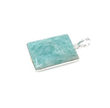 Amazonite, Amazonite Pendant, Gemstone Pendant, Silver Pendant, Sterling Silver Pendant, Natural Gemstone Pendant, Blue Pendant, 41.25x22mm