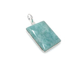 Amazonite, Amazonite Pendant, Gemstone Pendant, Silver Pendant, Sterling Silver Pendant, Natural Gemstone Pendant, Blue Pendant, 41.25x22mm