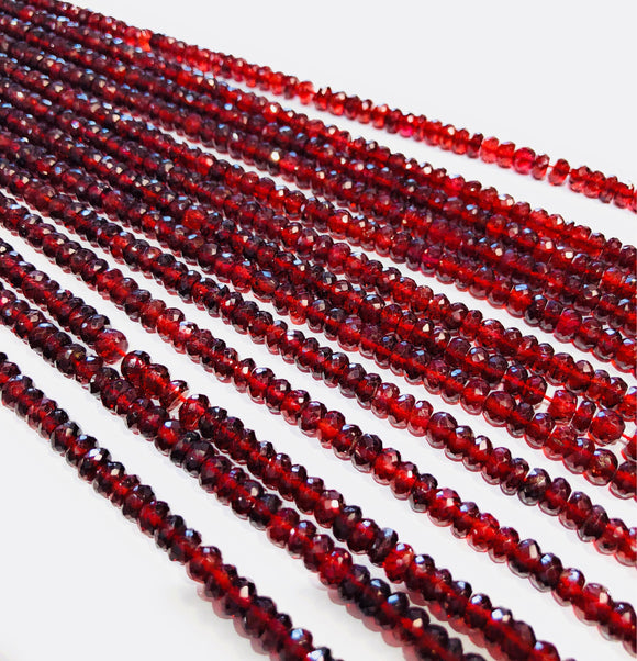Natural Garnet Gemstone Beads, Genuine Mozambique Garnet Beads, Jewelry Supplies for Jewelry Making, Wholesale Beads, Bulk Beads, 5mm-5.5mm