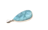 Larimar Pendant, Gemstone Pendant, Larimar, Gemstone Jewelry, Silver Pendant, Sterling Silver Pendant, Natural Gemstone Pendant, 57x20x7mm
