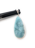 Larimar Pendant, Gemstone Pendant, Larimar, Gemstone Jewelry, Silver Pendant, Sterling Silver Pendant, Natural Gemstone Pendant, 57x20x7mm