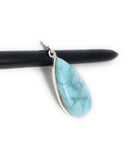 Larimar Pendant, Gemstone Pendant, Larimar, Gemstone Jewelry, Silver Pendant, Sterling Silver Pendant, Natural Gemstone Pendant, 57x20x7mm