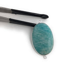 Amazonite Connectors, Gemstone Connectors, Silver Connector, Bezel Connector, Jewelry Supplies, Jewelry Making, Amazonite, 44.45x22.5mm